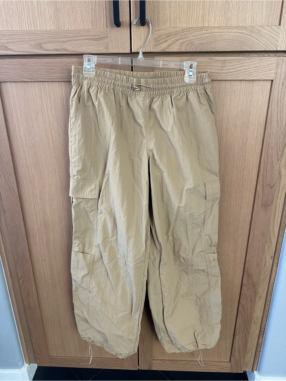 Full Tilt Cargo Track Pant in Khaki - Elastic Waist